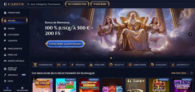 Cazeus casino deposit à France